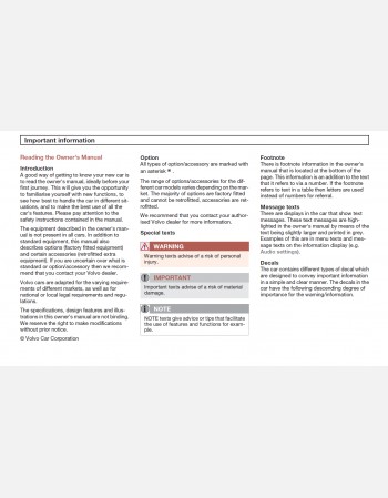 2010 volvo s80 owners manual lhd&rhd